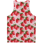 Strawberry Fruit Pattern Print Men's Tank Top