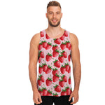 Strawberry Fruit Pattern Print Men's Tank Top