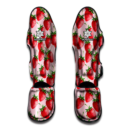 Strawberry Fruit Pattern Print Muay Thai Shin Guard