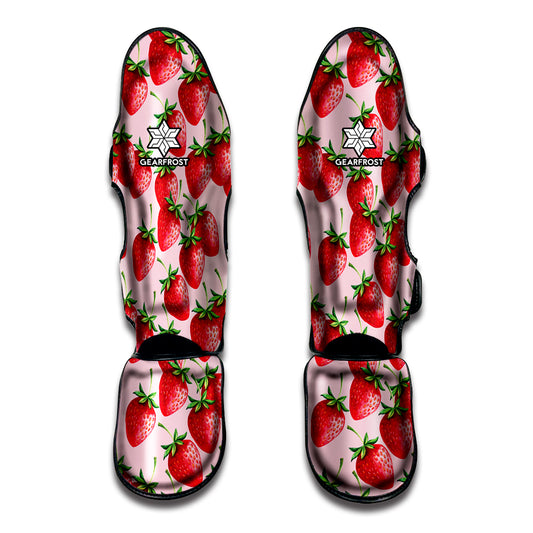 Strawberry Fruit Pattern Print Muay Thai Shin Guard