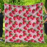 Strawberry Fruit Pattern Print Quilt