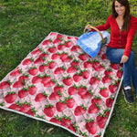 Strawberry Fruit Pattern Print Quilt