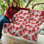 Strawberry Fruit Pattern Print Quilt
