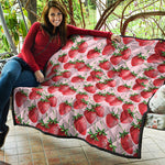 Strawberry Fruit Pattern Print Quilt