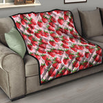 Strawberry Fruit Pattern Print Quilt