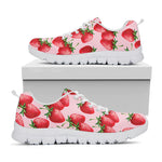 Strawberry Fruit Pattern Print White Sneakers