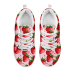 Strawberry Fruit Pattern Print White Sneakers