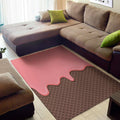 Strawberry Ice Cream Melted Print Floor Mat
