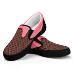 Strawberry Ice Cream Melted Print Black Slip On Shoes