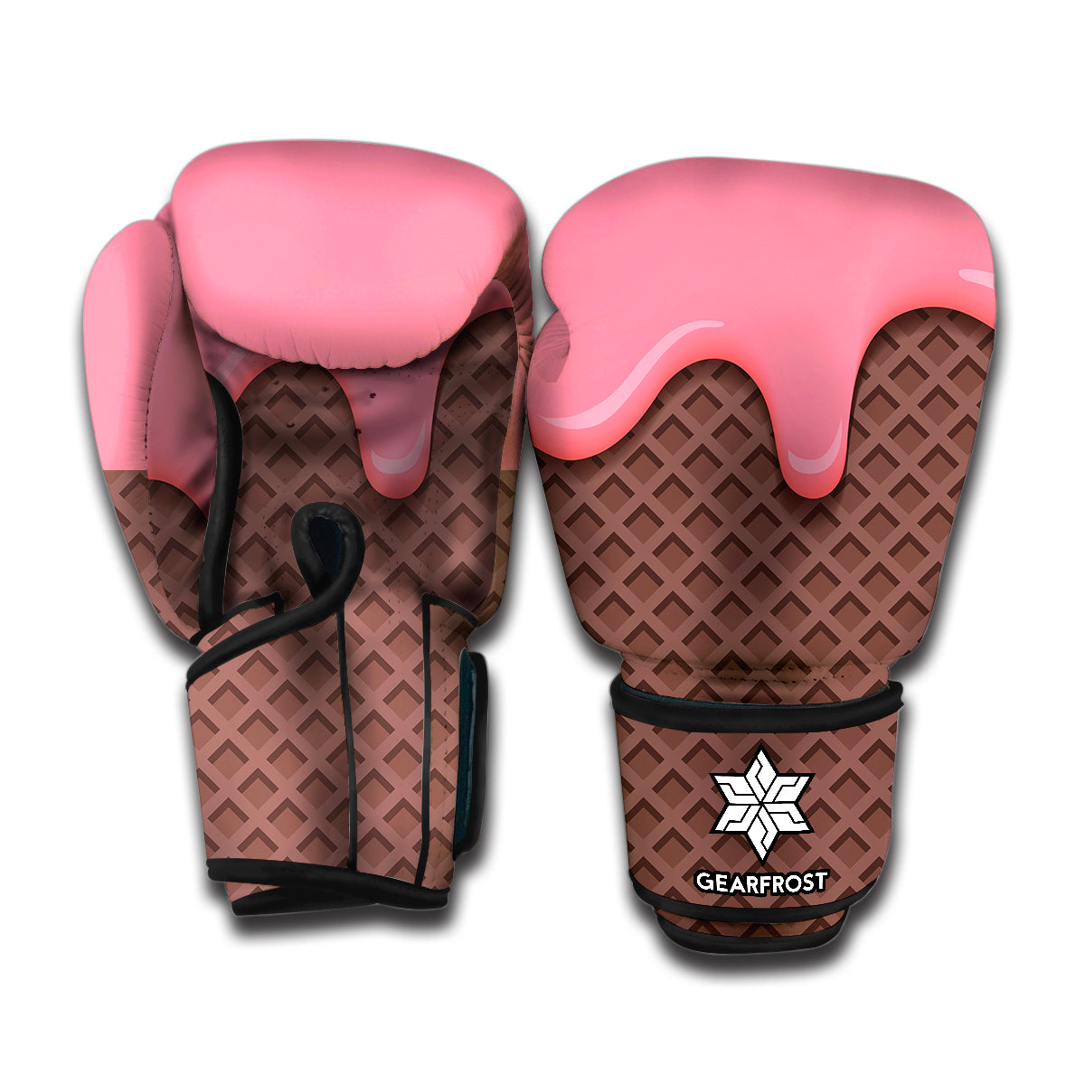Strawberry Ice Cream Melted Print Boxing Gloves