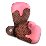 Strawberry Ice Cream Melted Print Boxing Gloves