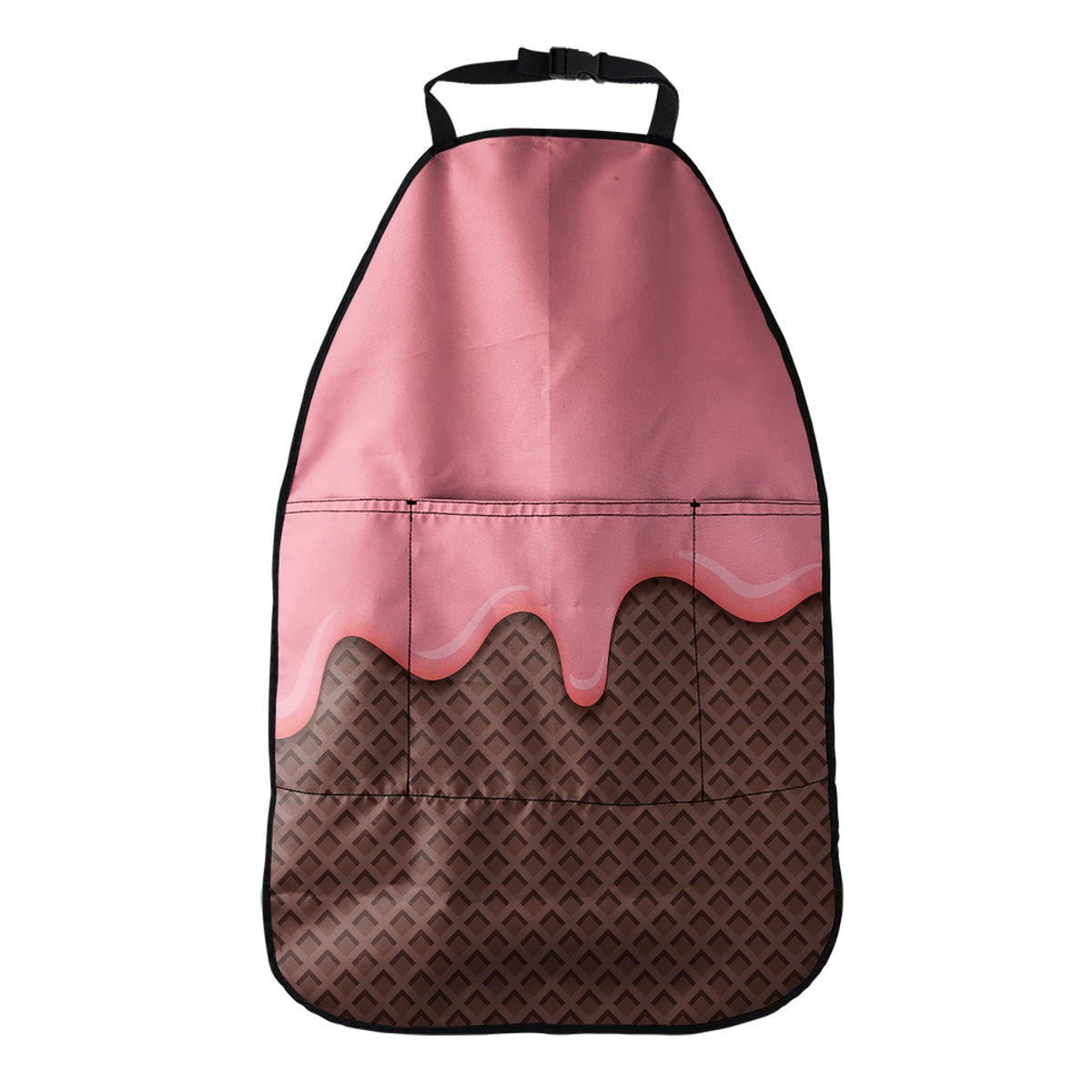 Strawberry Ice Cream Melted Print Car Seat Organizers