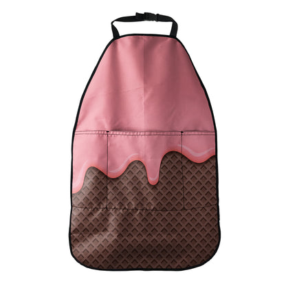 Strawberry Ice Cream Melted Print Car Seat Organizers