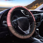 Strawberry Ice Cream Melted Print Car Steering Wheel Cover