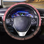 Strawberry Ice Cream Melted Print Car Steering Wheel Cover