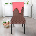 Strawberry Ice Cream Melted Print Dining Chair Slipcover