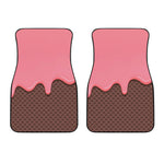 Strawberry Ice Cream Melted Print Front Car Floor Mats