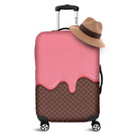 Strawberry Ice Cream Melted Print Luggage Cover