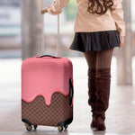 Strawberry Ice Cream Melted Print Luggage Cover
