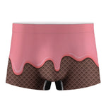 Strawberry Ice Cream Melted Print Men's Boxer Briefs