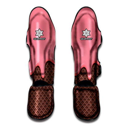 Strawberry Ice Cream Melted Print Muay Thai Shin Guard