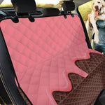 Strawberry Ice Cream Melted Print Pet Car Back Seat Cover
