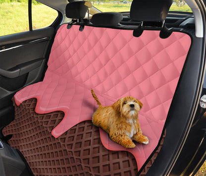 Strawberry Ice Cream Melted Print Pet Car Back Seat Cover
