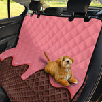 Strawberry Ice Cream Melted Print Pet Car Back Seat Cover
