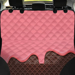 Strawberry Ice Cream Melted Print Pet Car Back Seat Cover