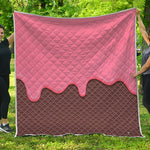 Strawberry Ice Cream Melted Print Quilt