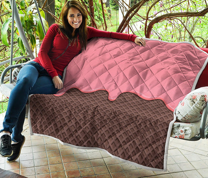 Strawberry Ice Cream Melted Print Quilt