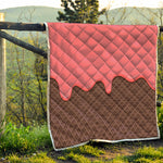 Strawberry Ice Cream Melted Print Quilt