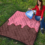 Strawberry Ice Cream Melted Print Quilt