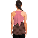 Strawberry Ice Cream Melted Print Women's Racerback Tank Top