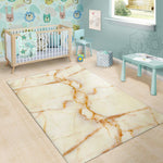 Sugar Brown Marble Print Area Rug GearFrost