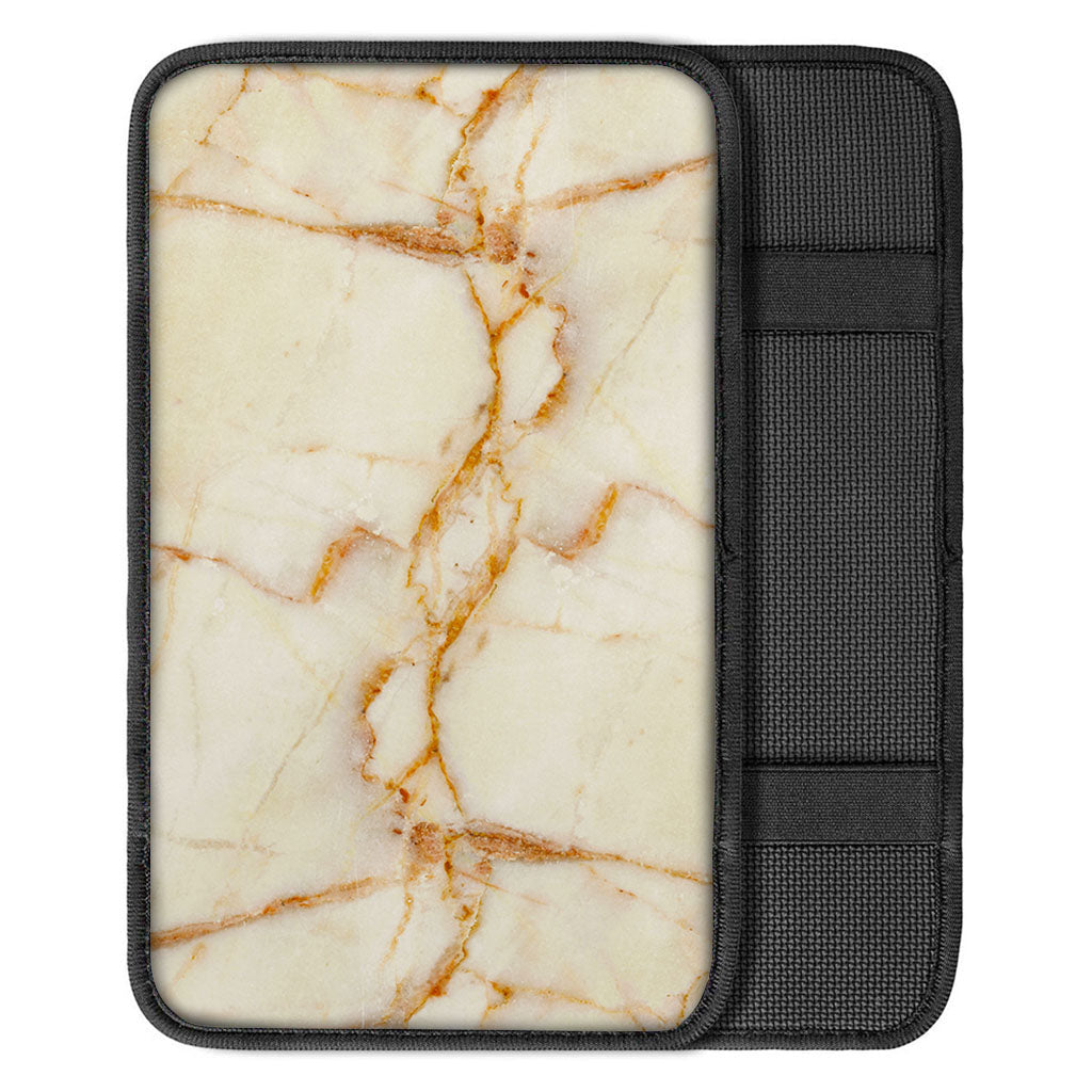 Sugar Brown Marble Print Car Center Console Cover
