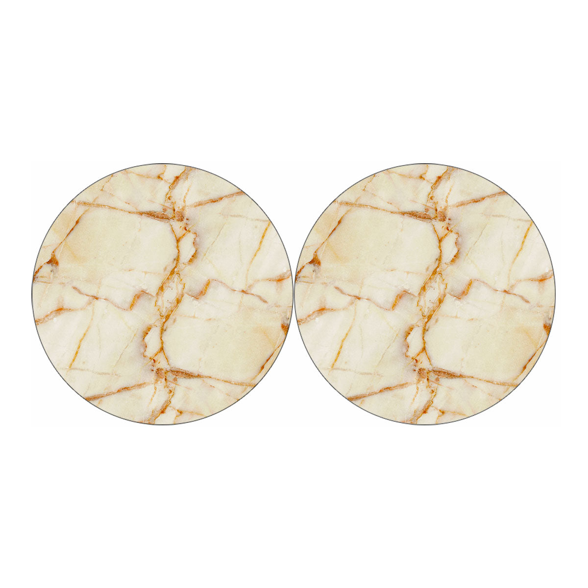 Sugar Brown Marble Print Car Coasters