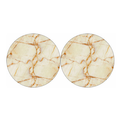 Sugar Brown Marble Print Car Coasters