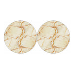 Sugar Brown Marble Print Car Coasters