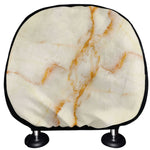 Sugar Brown Marble Print Car Headrest Covers