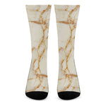 Sugar Brown Marble Print Crew Socks