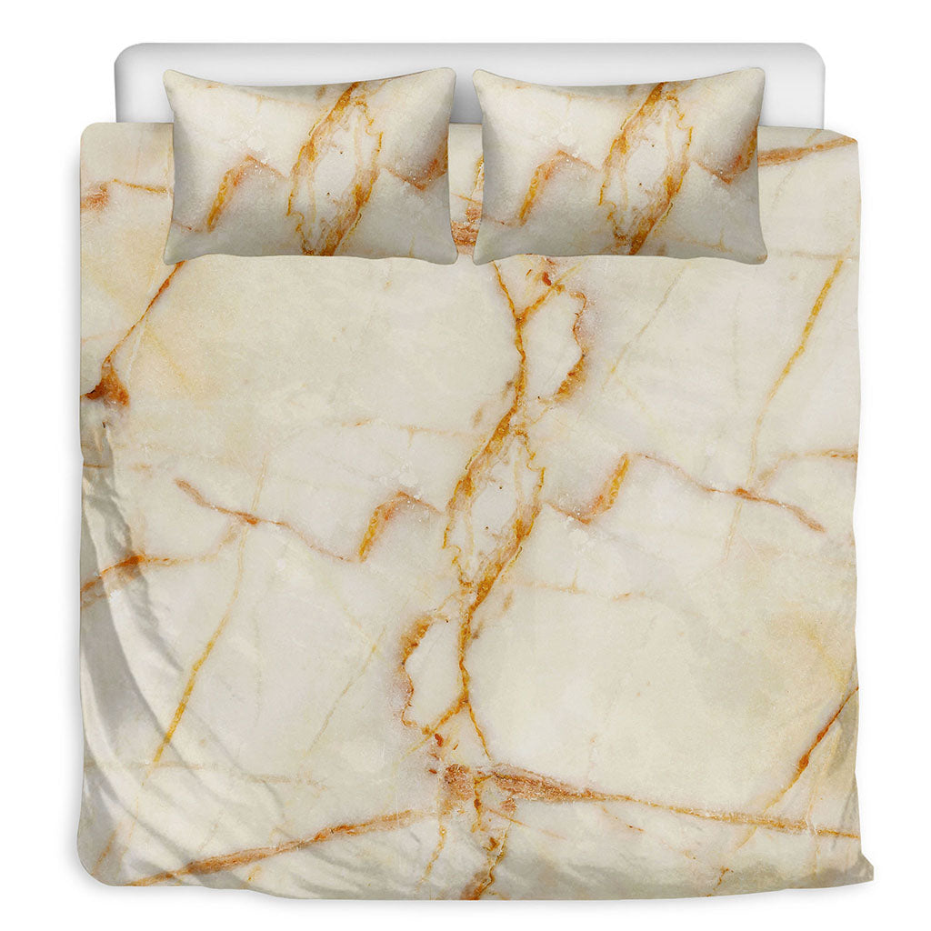 Sugar Brown Marble Print Duvet Cover Bedding Set