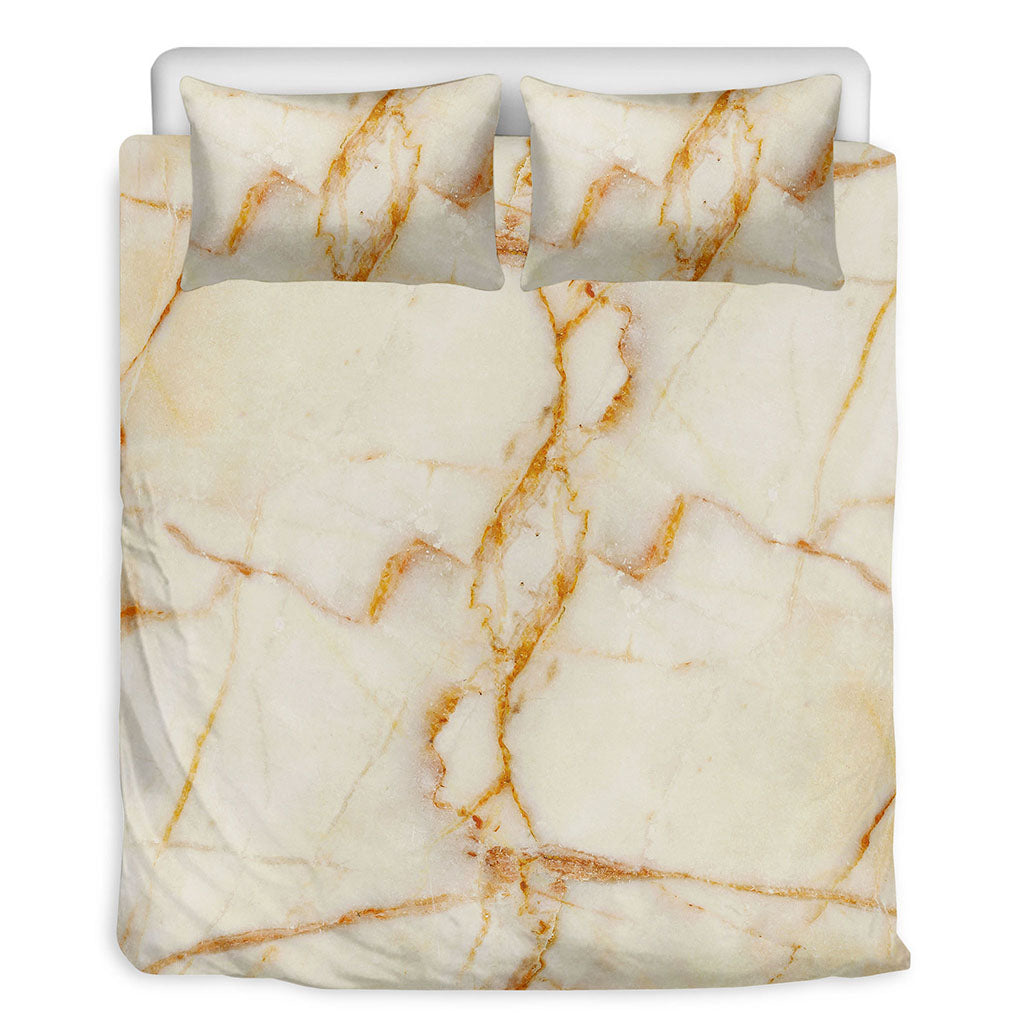 Sugar Brown Marble Print Duvet Cover Bedding Set
