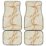 Sugar Brown Marble Print Front and Back Car Floor Mats