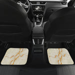 Sugar Brown Marble Print Front and Back Car Floor Mats