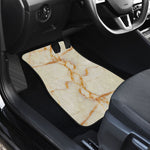 Sugar Brown Marble Print Front and Back Car Floor Mats