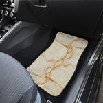 Sugar Brown Marble Print Front and Back Car Floor Mats