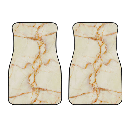 Sugar Brown Marble Print Front Car Floor Mats