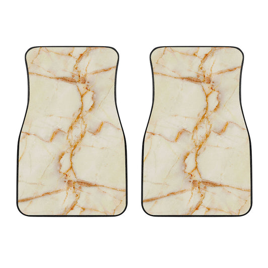 Sugar Brown Marble Print Front Car Floor Mats