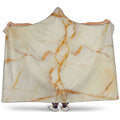 Sugar Brown Marble Print Hooded Blanket